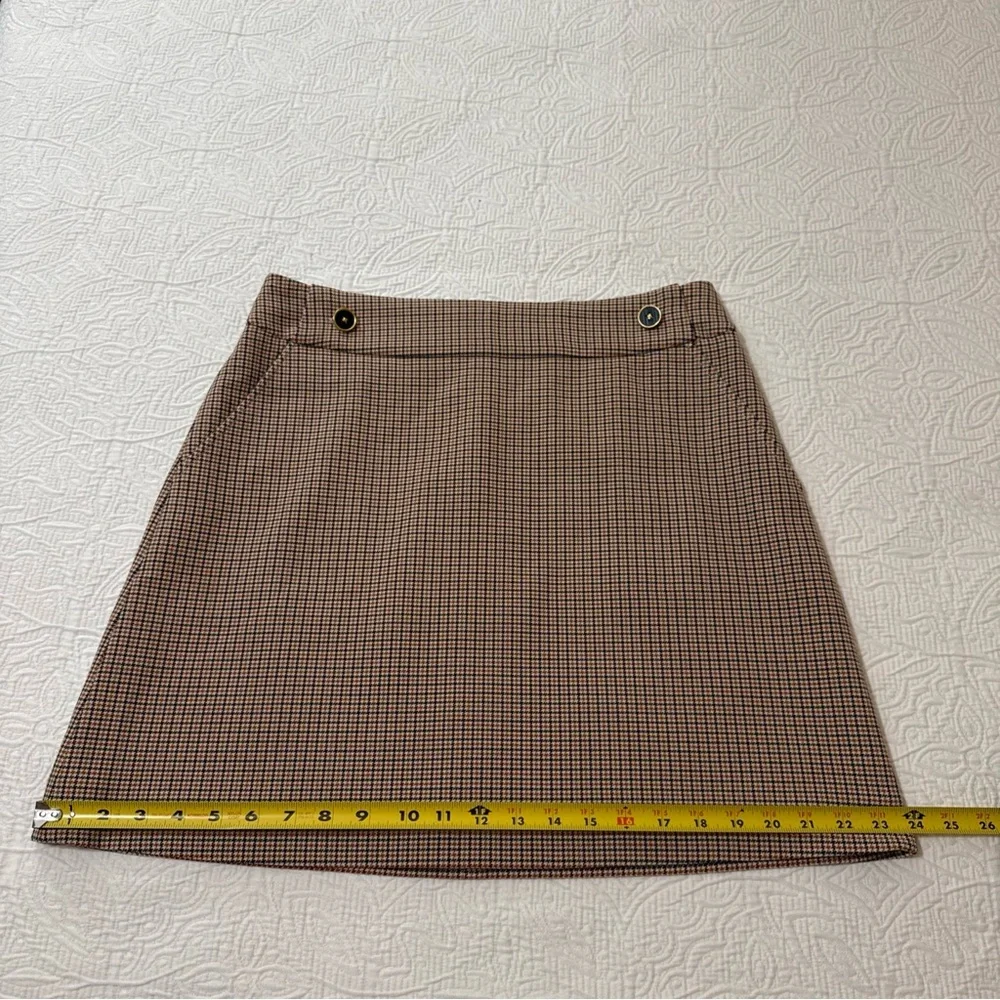 Tory Burch Plaid‎ Mini Skirt Women’s Sz 10 Houndstooth Checkered Classic Luxury